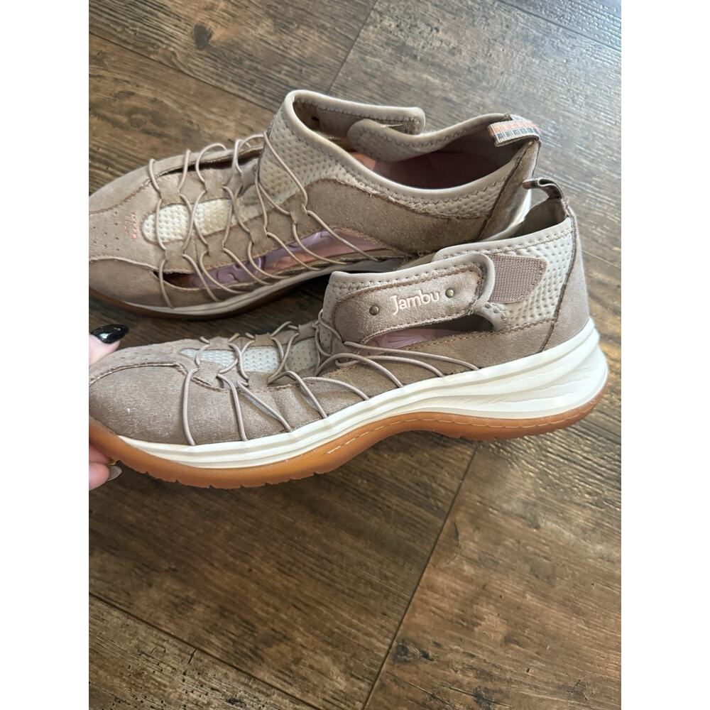 JAMBU WOMEN'S FREE SPIRIT ENCORE VEGAN SLIP ON BROWN SIZE 9.5 M EUC